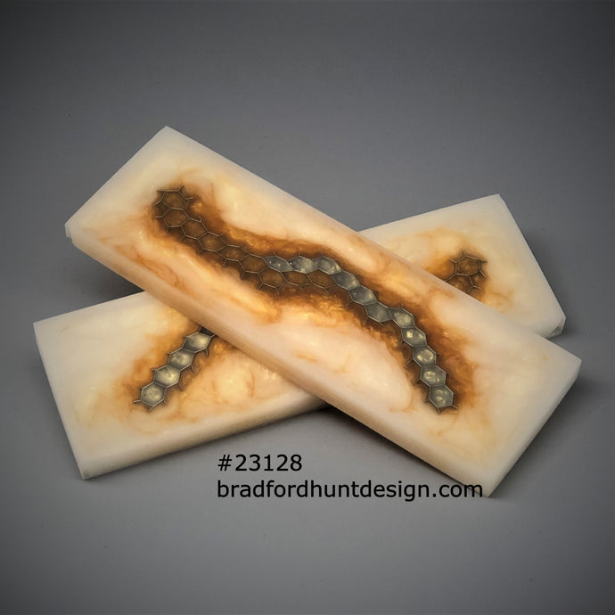 Aluminum Honeycomb and Urethane Resin Custom Knife Scales #23128