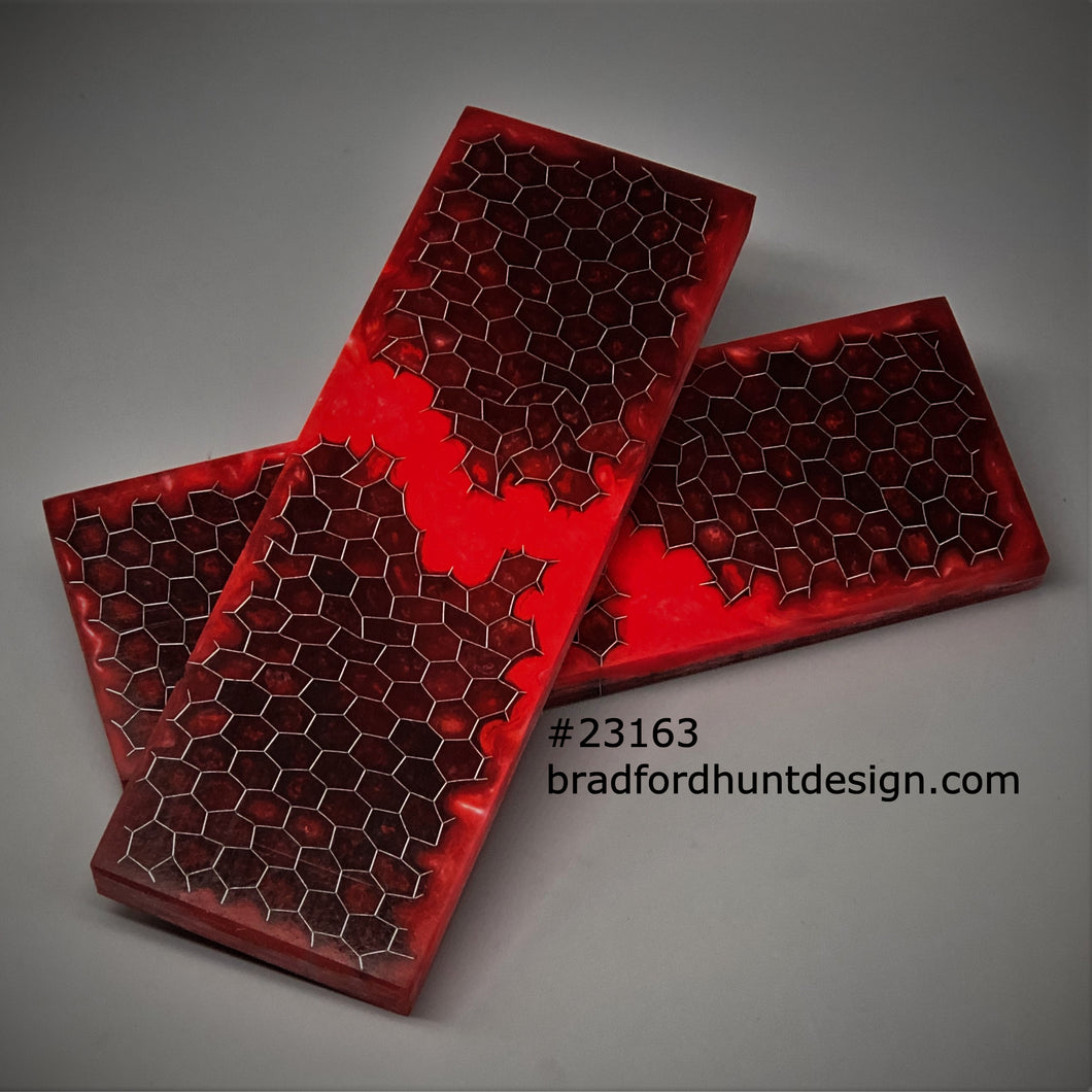 Aluminum Honeycomb and Urethane Resin Custom Knife Scales #23163