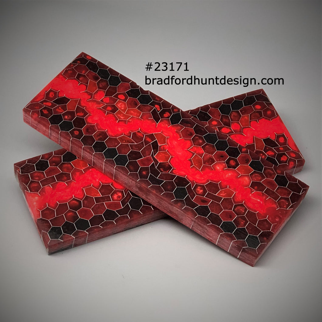 Aluminum Honeycomb and Urethane Resin Custom Knife Scales #23171