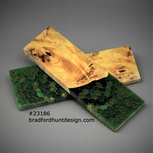 Load image into Gallery viewer, Buckeye Burl &amp; Aluminum Honeycomb Custom Knife Scales #23186