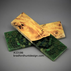 Buckeye Burl & Aluminum Honeycomb Custom Knife Scales #23186