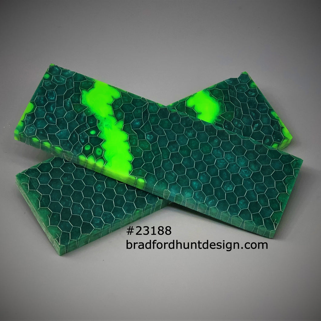 Aluminum Honeycomb and Urethane Resin Custom Knife Scales #23188