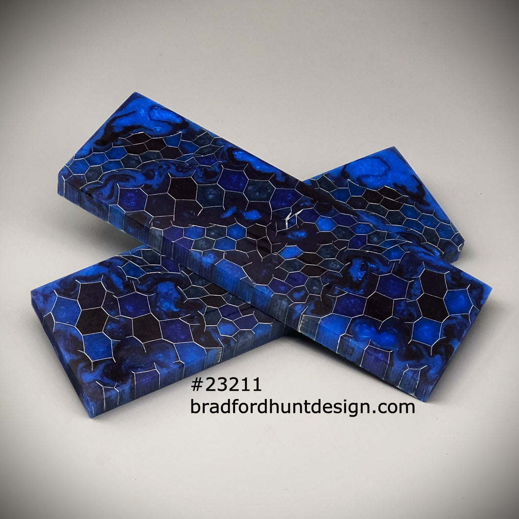Aluminum Honeycomb and Urethane Resin Custom Knife Scales #23211