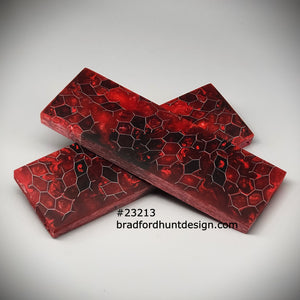 Aluminum Honeycomb and Urethane Resin Custom Knife Scales #23213