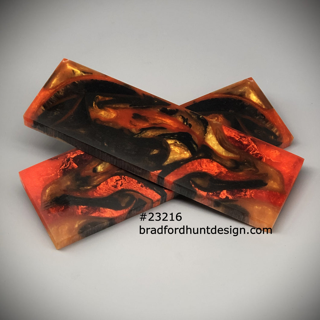 Earth Flame 100% Urethane Resin Custom Knife Scales #23216