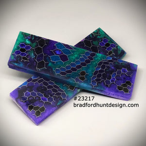 Aluminum Honeycomb and Urethane Resin Custom Knife Scales #23217