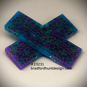 Aluminum Honeycomb and Urethane Resin Custom Knife Scales #23231