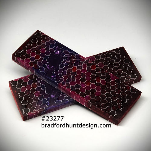 Aluminum Honeycomb and Urethane Resin Custom Knife Scales #23277