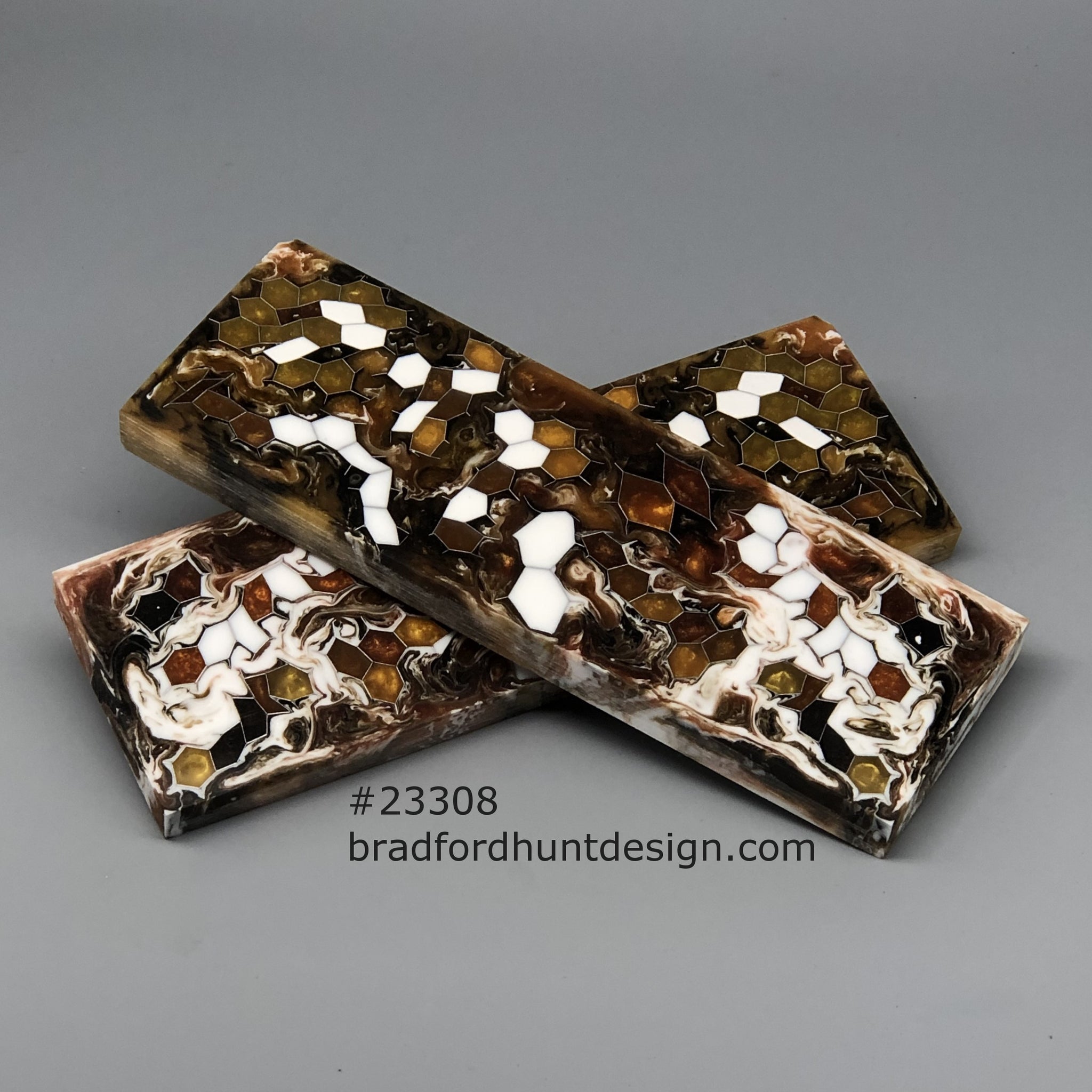 Aluminum Honeycomb and Urethane Resin Custom Knife Scales #23308 – Bradford  Hunt Design