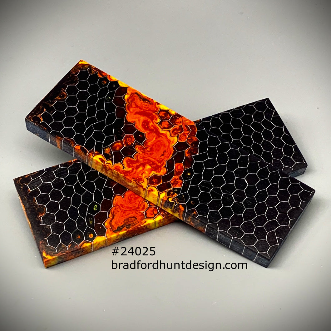 Aluminum Honeycomb and Urethane Resin Custom Knife Scales #24025