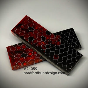 Aluminum Honeycomb and Urethane Resin Custom Knife Scales #24059