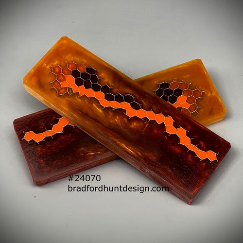 Aluminum Honeycomb and Urethane Resin Custom Knife Scales #24070