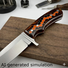 Load image into Gallery viewer, Aluminum Honeycomb and Urethane Resin Custom Knife Scales #24070