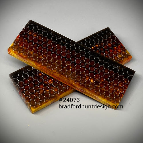 Aluminum Honeycomb and Urethane Resin Custom Knife Scales #24073