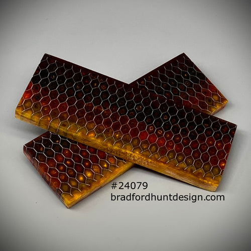 Aluminum Honeycomb and Urethane Resin Custom Knife Scales #24079