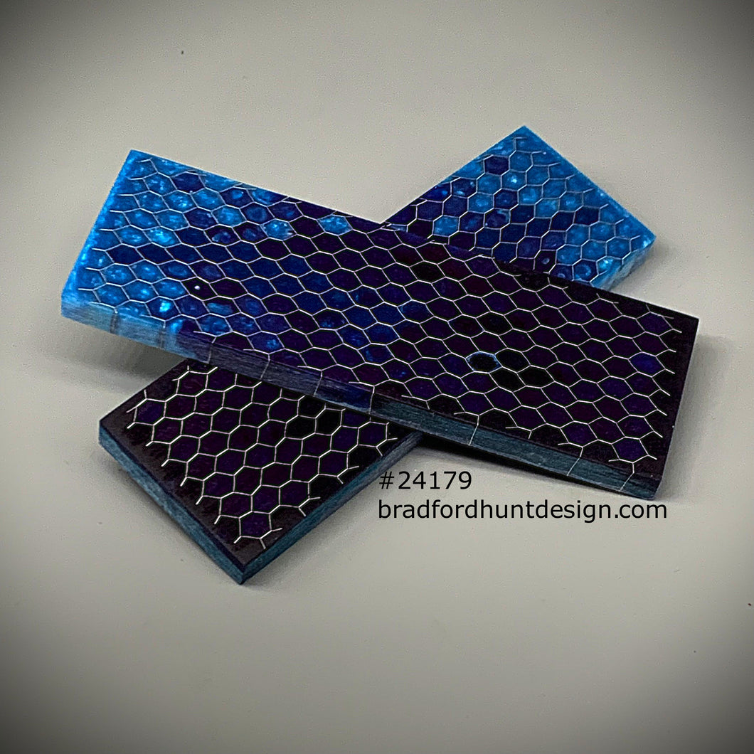 Aluminum Honeycomb and Urethane Resin Custom Knife Scales #24179