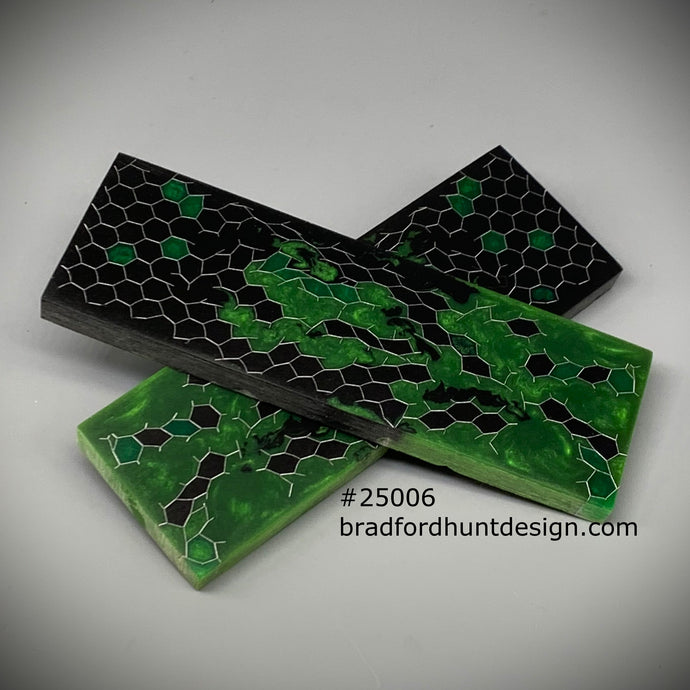 Aluminum Honeycomb and Urethane Resin Custom Knife Scales #25006