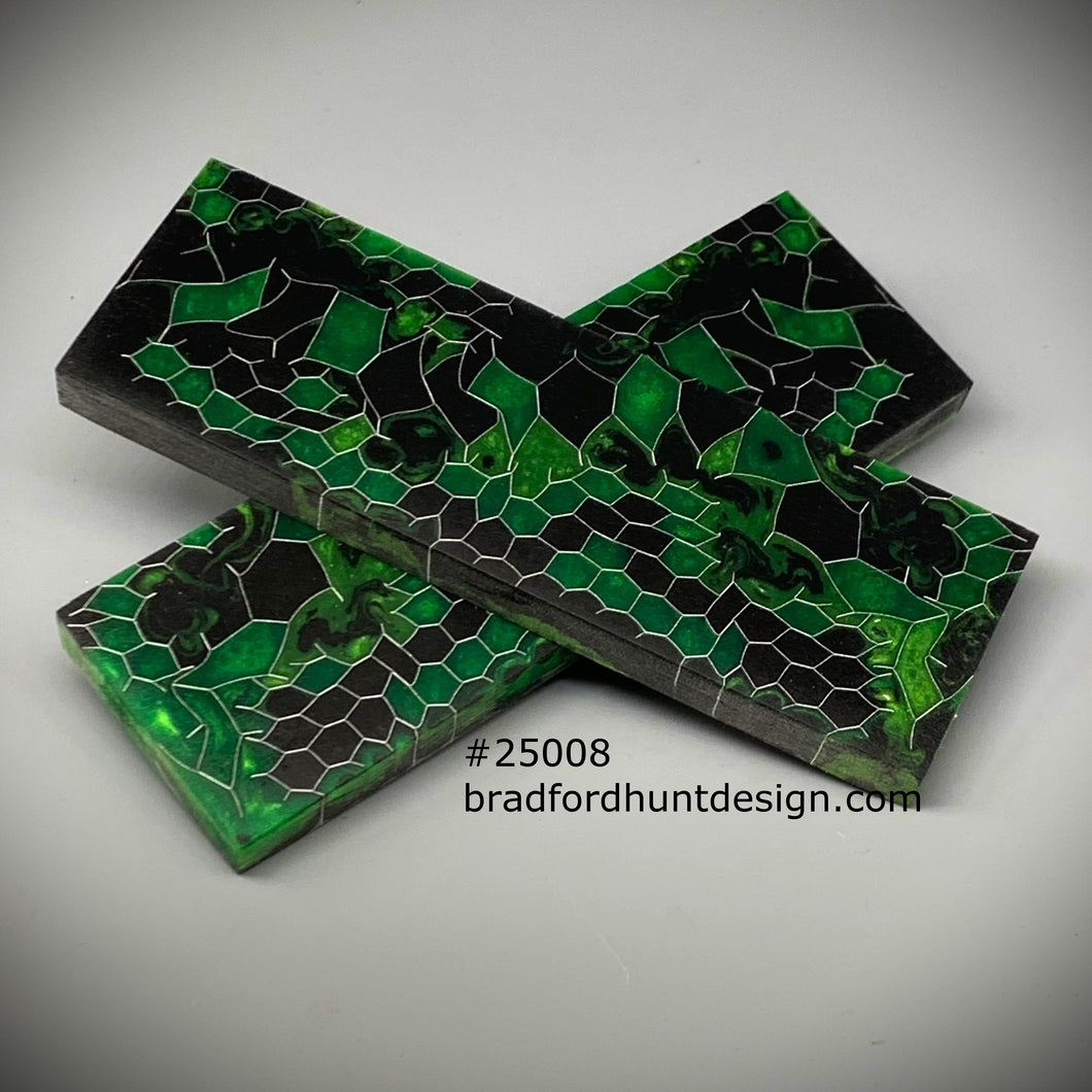 Aluminum Honeycomb and Urethane Resin Custom Knife Scales #25008