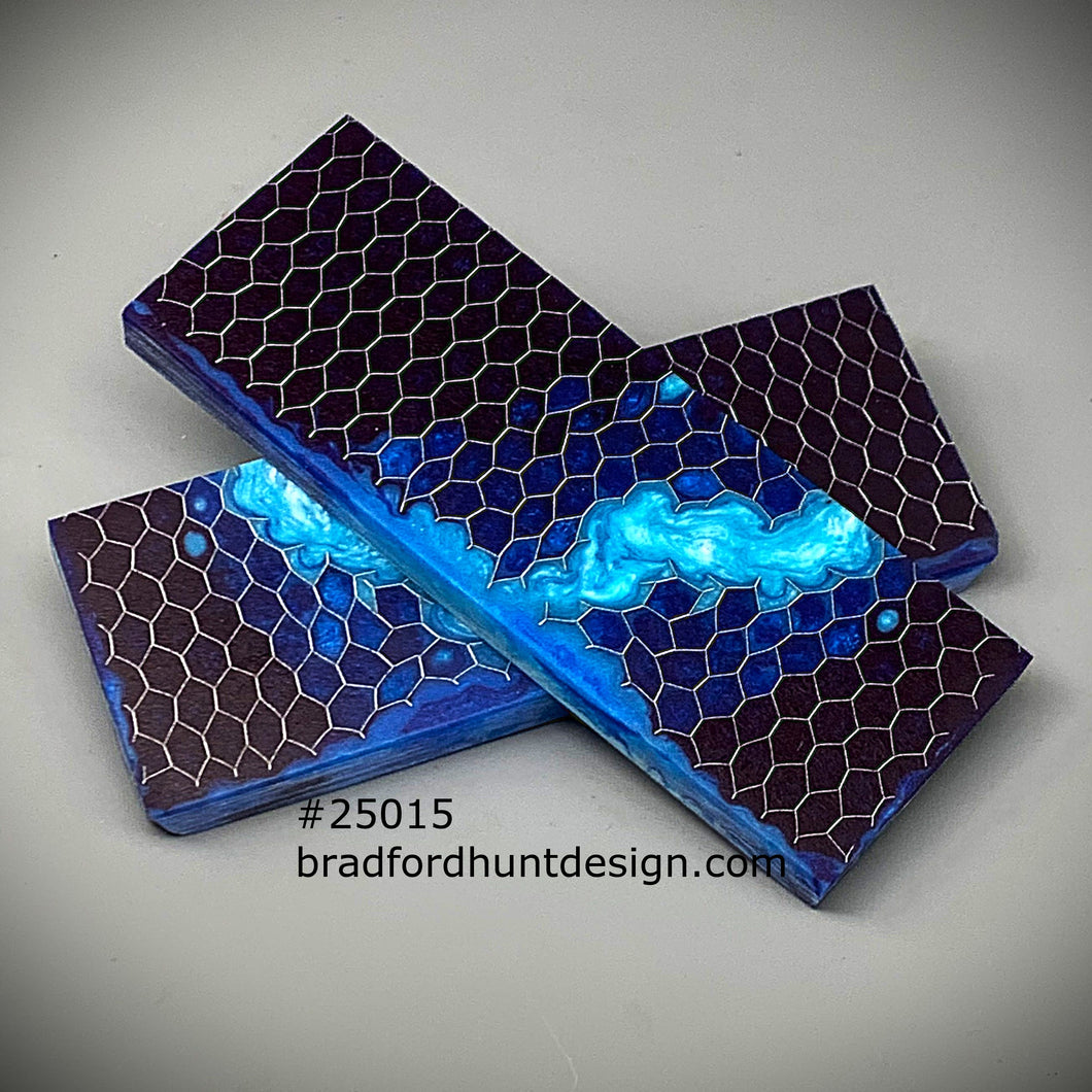Aluminum Honeycomb and Urethane Resin Custom Knife Scales #25015
