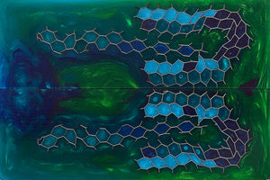 Aluminum Honeycomb and Urethane Resin Custom Knife Scales #25021