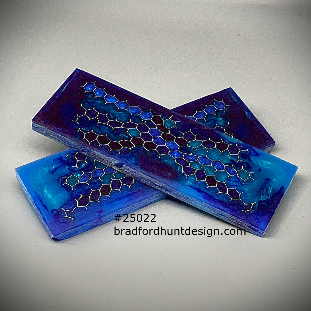 Aluminum Honeycomb and Urethane Resin Custom Knife Scales #25022
