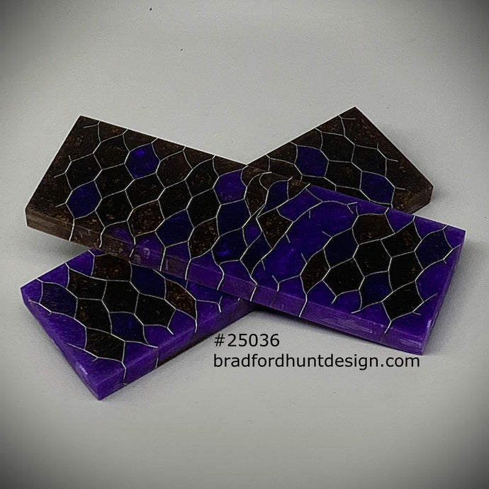 Aluminum Honeycomb and Urethane Resin Custom Knife Scales #25036