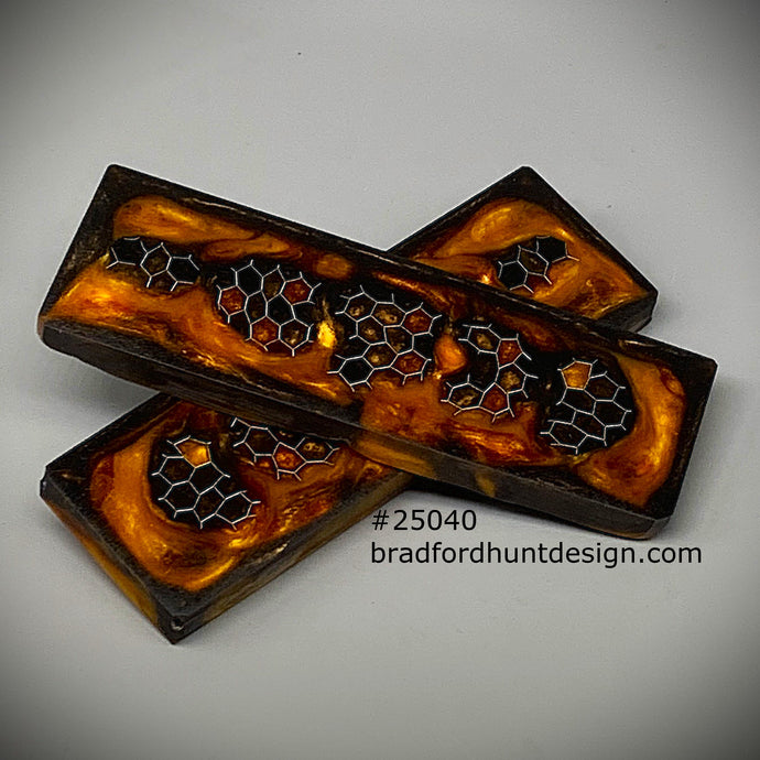 Aluminum Honeycomb and Urethane Resin Custom Knife Scales #25040