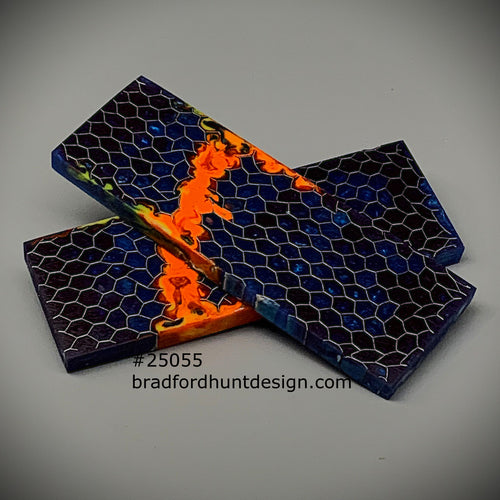 Aluminum Honeycomb and Urethane Resin Custom Knife Scales #25055