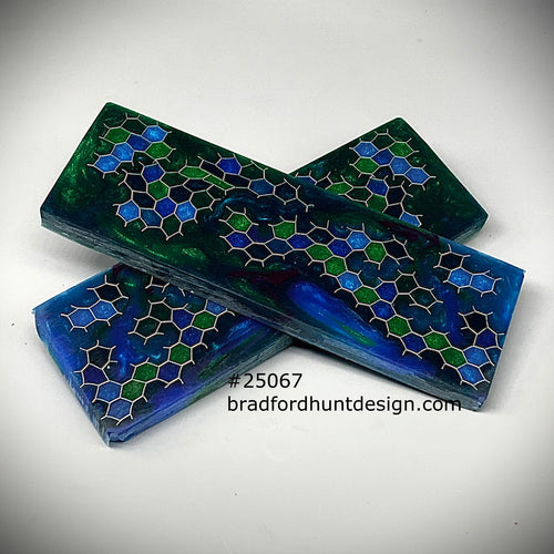 Aluminum Honeycomb and Urethane Resin Custom Knife Scales #25068