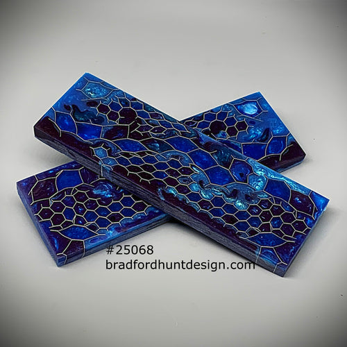Aluminum Honeycomb and Urethane Resin Custom Knife Scales #25068
