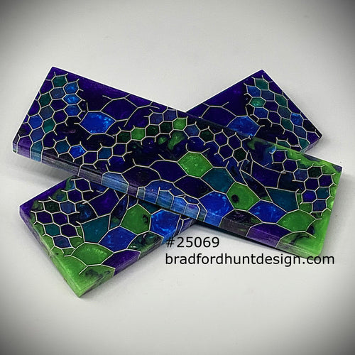 Aluminum Honeycomb and Urethane Resin Custom Knife Scales #25069