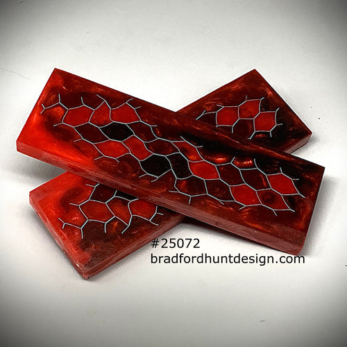 Aluminum Honeycomb and Urethane Resin Custom Knife Scales #25072