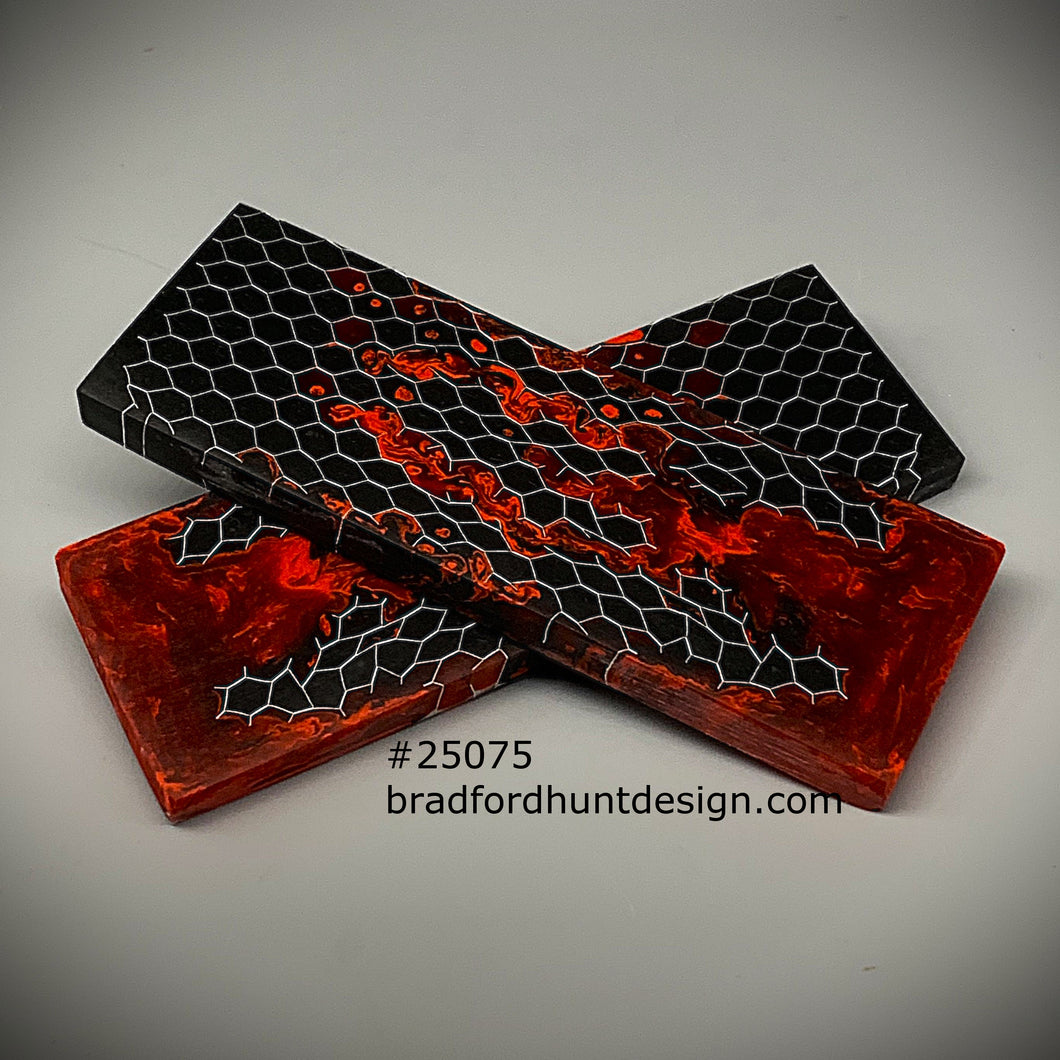 Aluminum Honeycomb and Urethane Resin Custom Knife Scales #24075