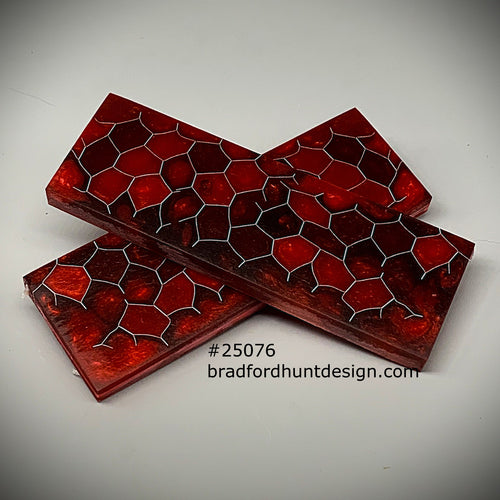 Aluminum Honeycomb and Urethane Resin Custom Knife Scales #25076