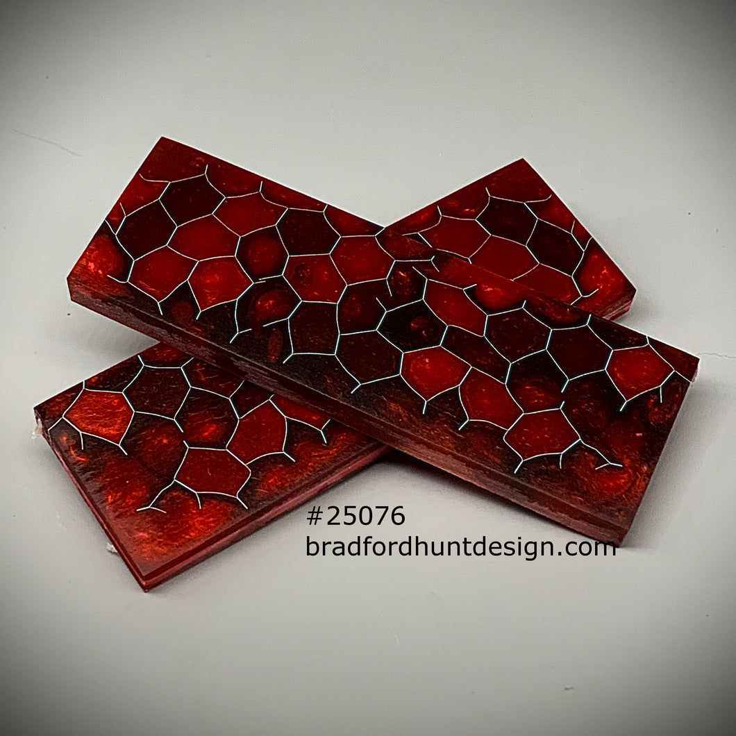 Aluminum Honeycomb and Urethane Resin Custom Knife Scales #25076