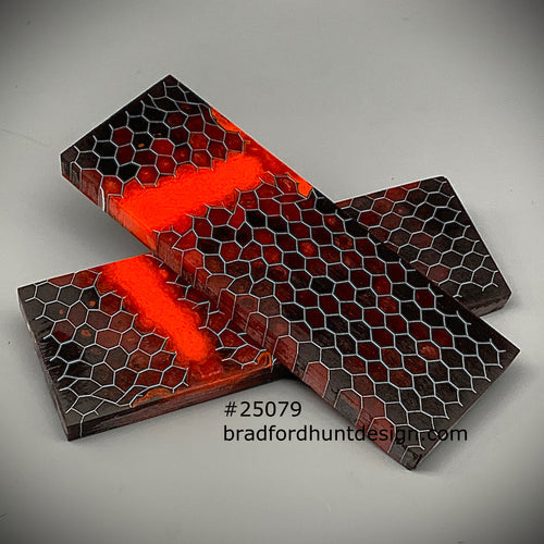 Aluminum Honeycomb and Urethane Resin Custom Knife Scales #25079