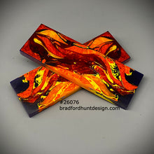 Load image into Gallery viewer, Fiery Flames Urethane Resin Custom Knife Scales #26076
