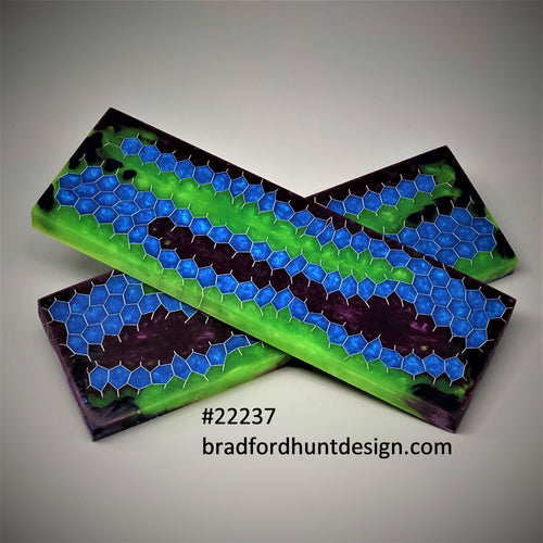 Aluminum Honeycomb and Urethane Resin Custom Knife Scales #22237