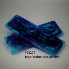 Load image into Gallery viewer, Blue Flame 100% Urethane Resin Custom Knife Scales #22274