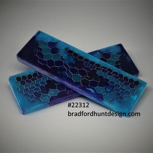 Aluminum Honeycomb and Urethane Resin Custom Knife Scales #22312